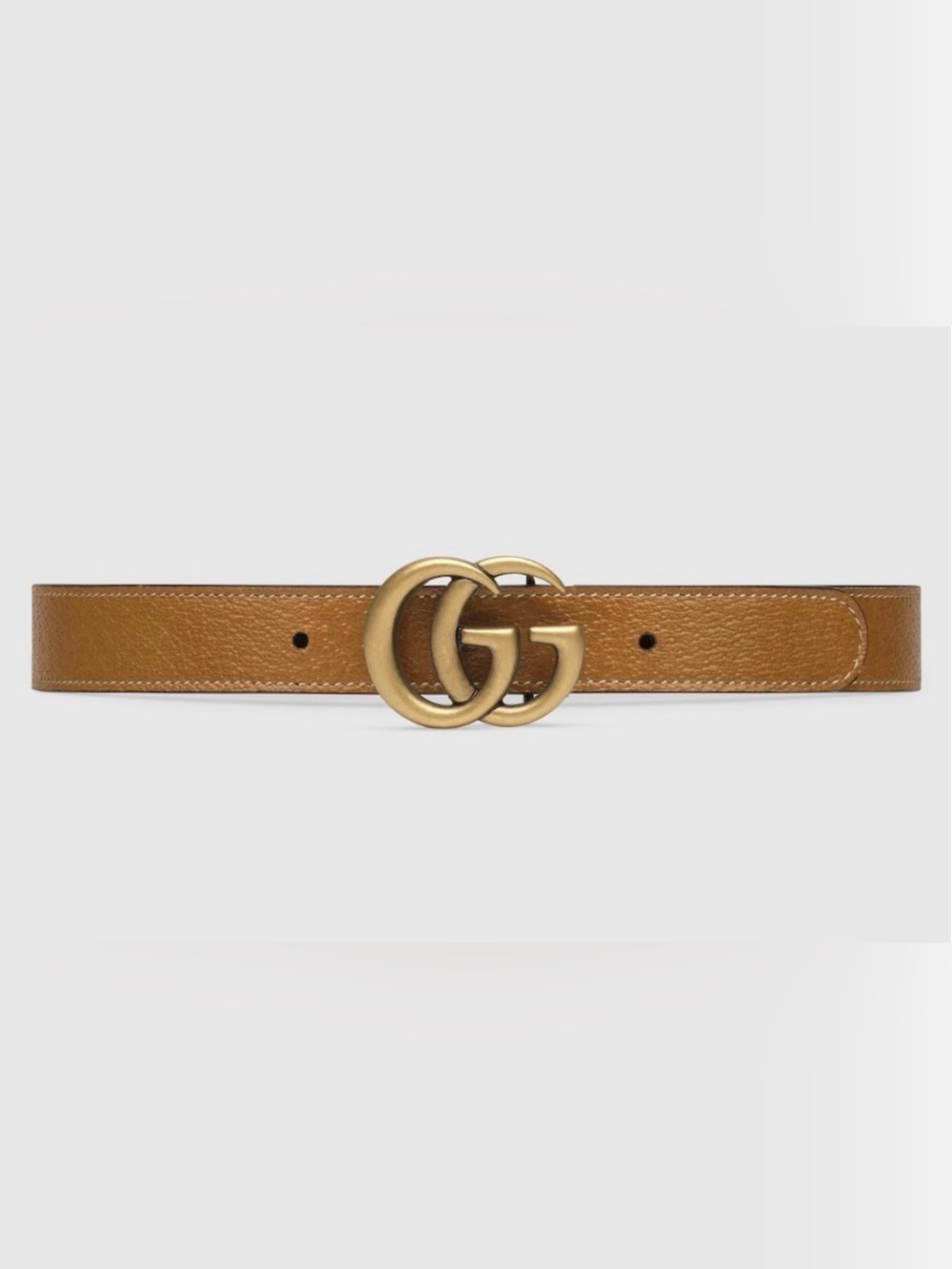 NWT Gucci Kids GG Brown Leather Belt Size L Unisex